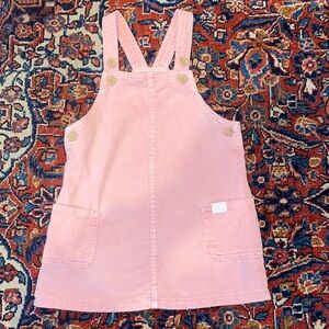 18mo pink denim overall dress like new